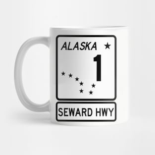 Alaska Highway Route 1 One Seward Highway AK Mug